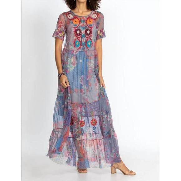 NWT Johnny Was Kandence Tiered Mesh Dress XS - Picture 1 of 9